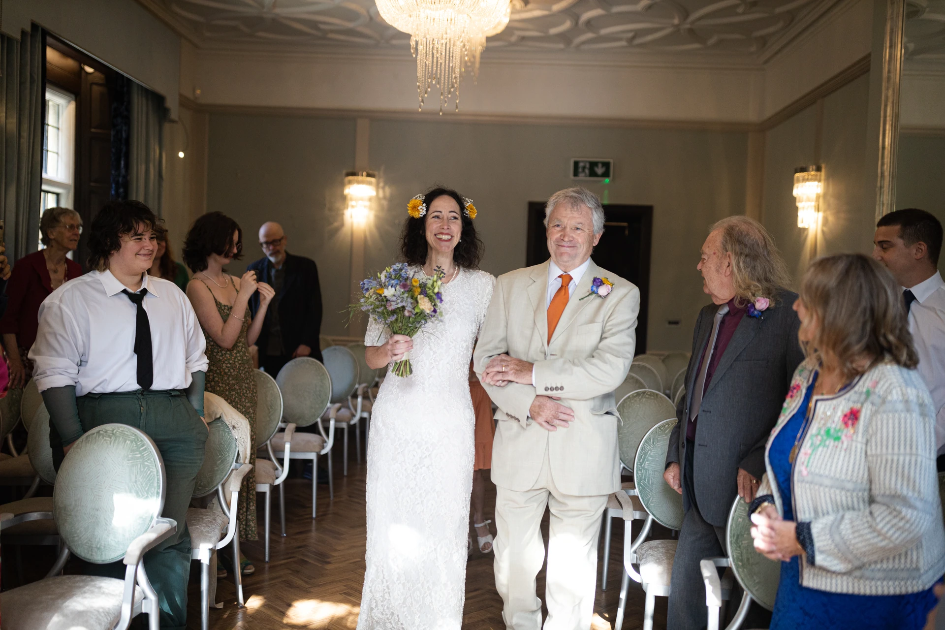 Arriving for the ceremony in Lewes