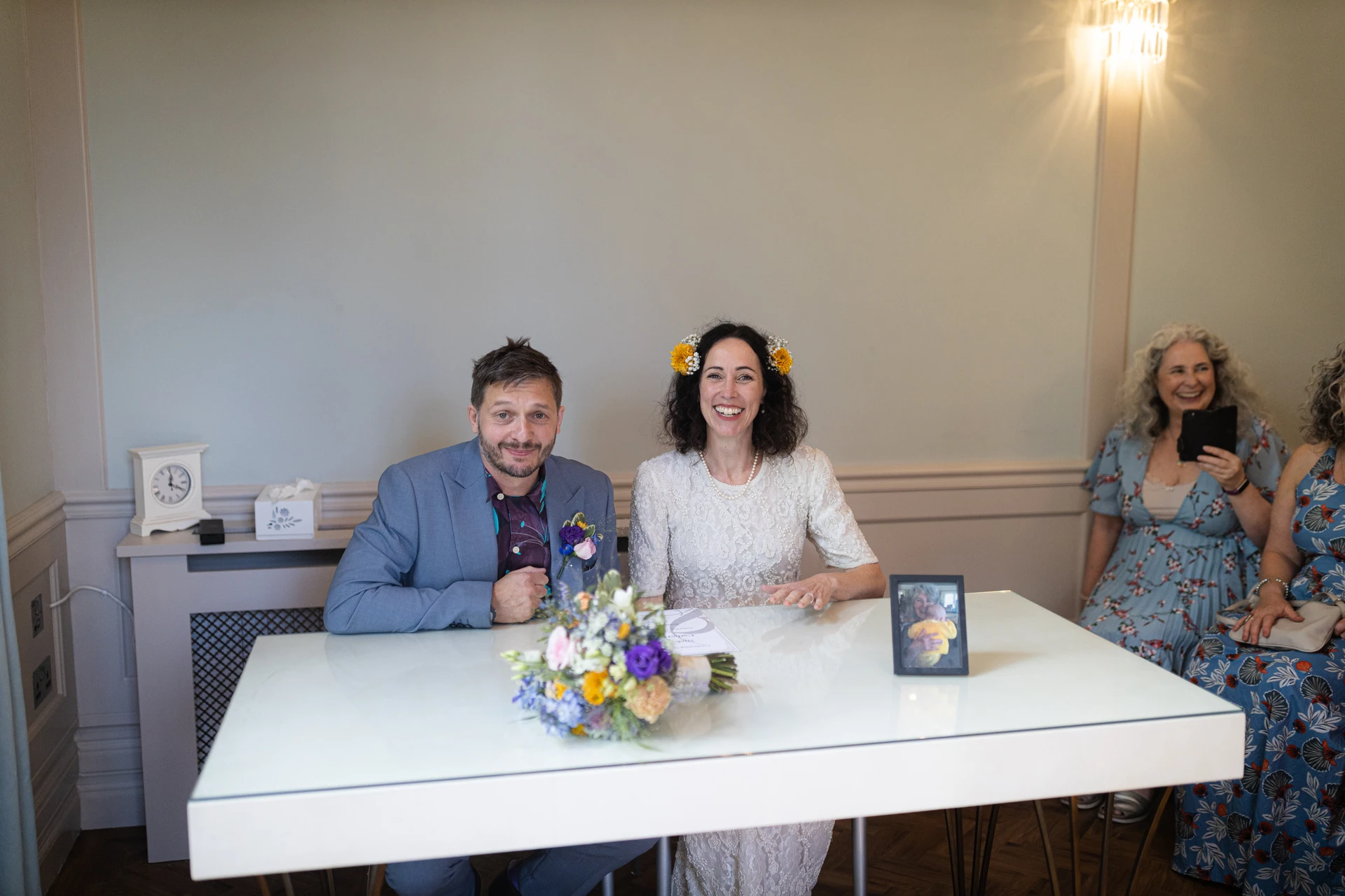 Catherine and Nick together at Lewes Register Office