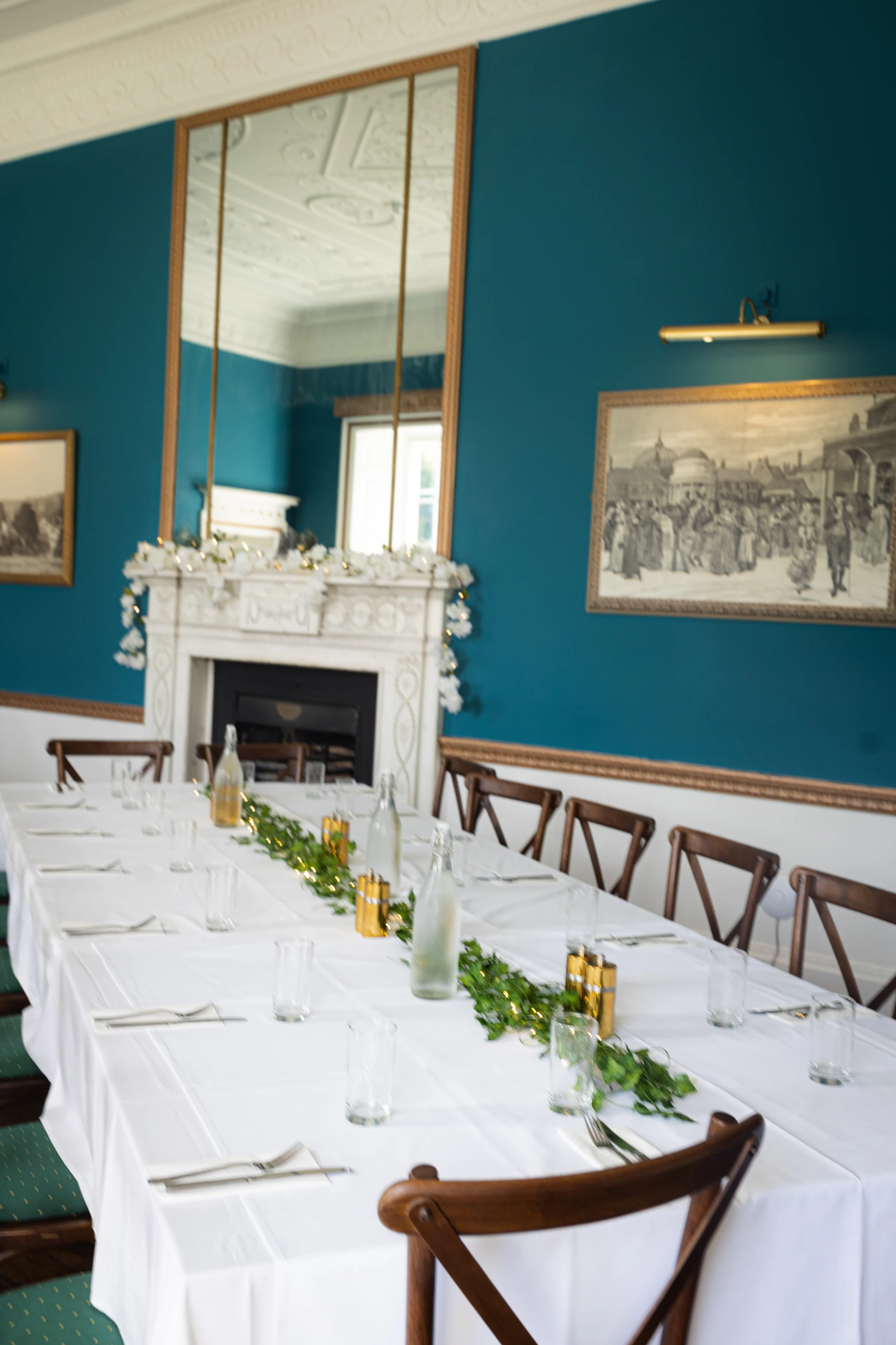 The table ready for their Stanmer House celebration