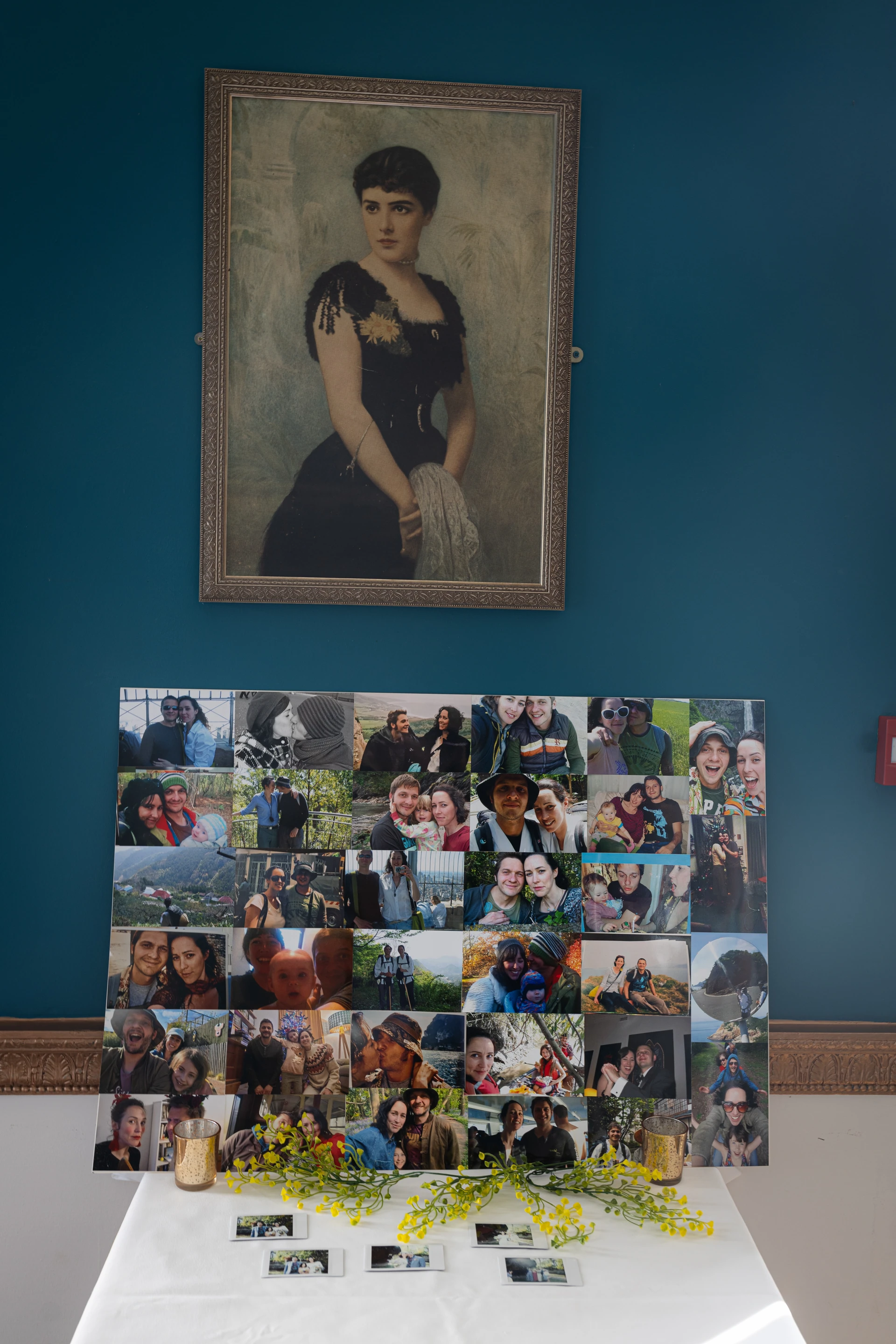 Personal photographs among the wedding details
