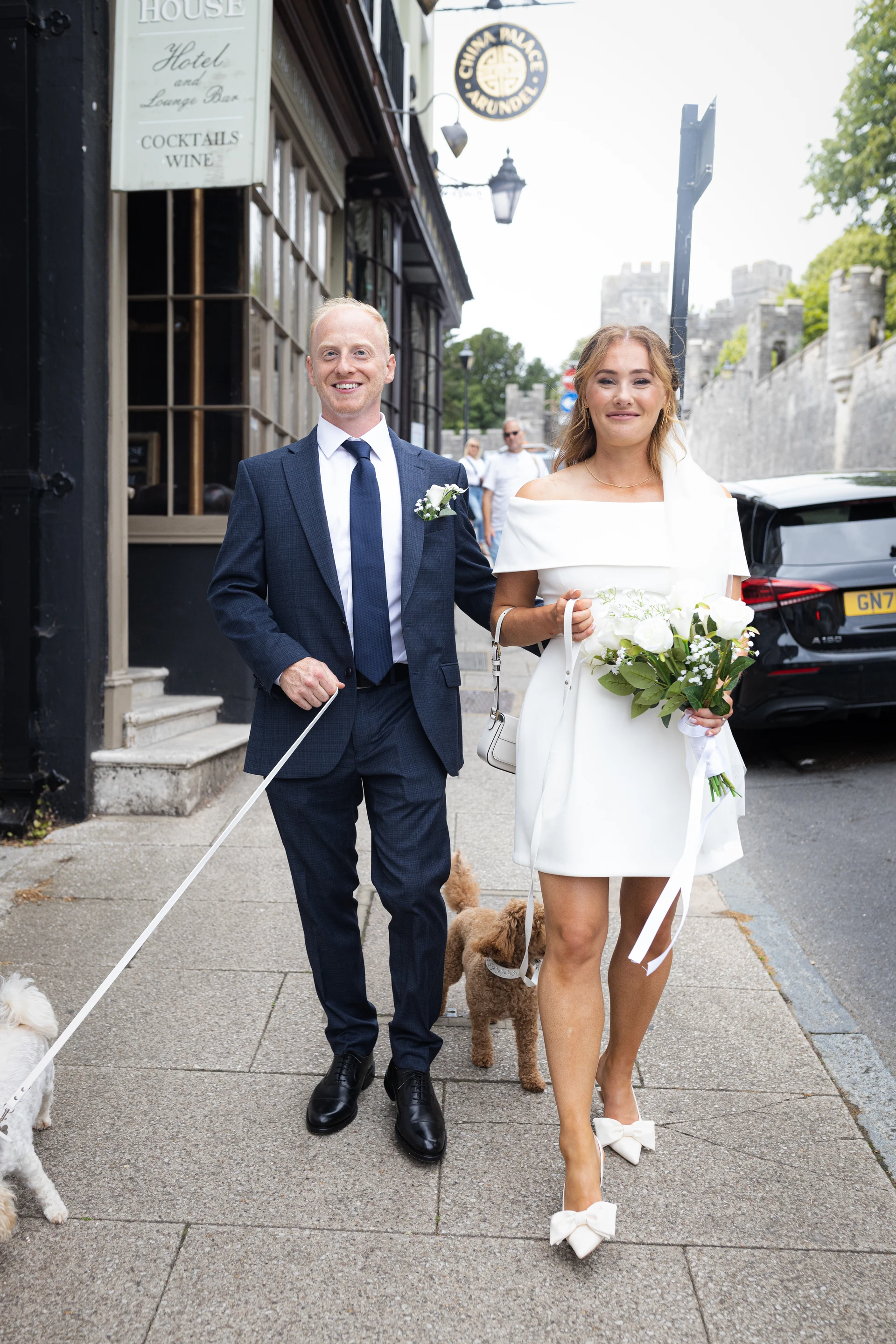 Leaving the ceremony together in Arundel