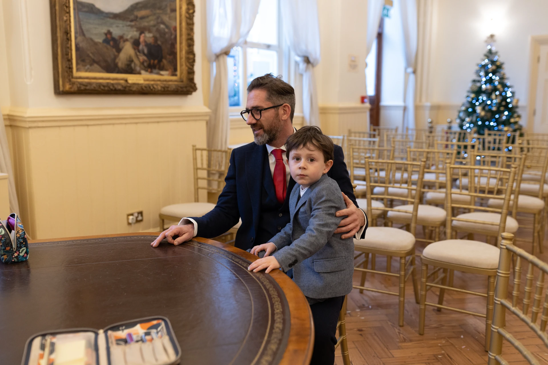 A family moment before the Brighton Town Hall ceremony