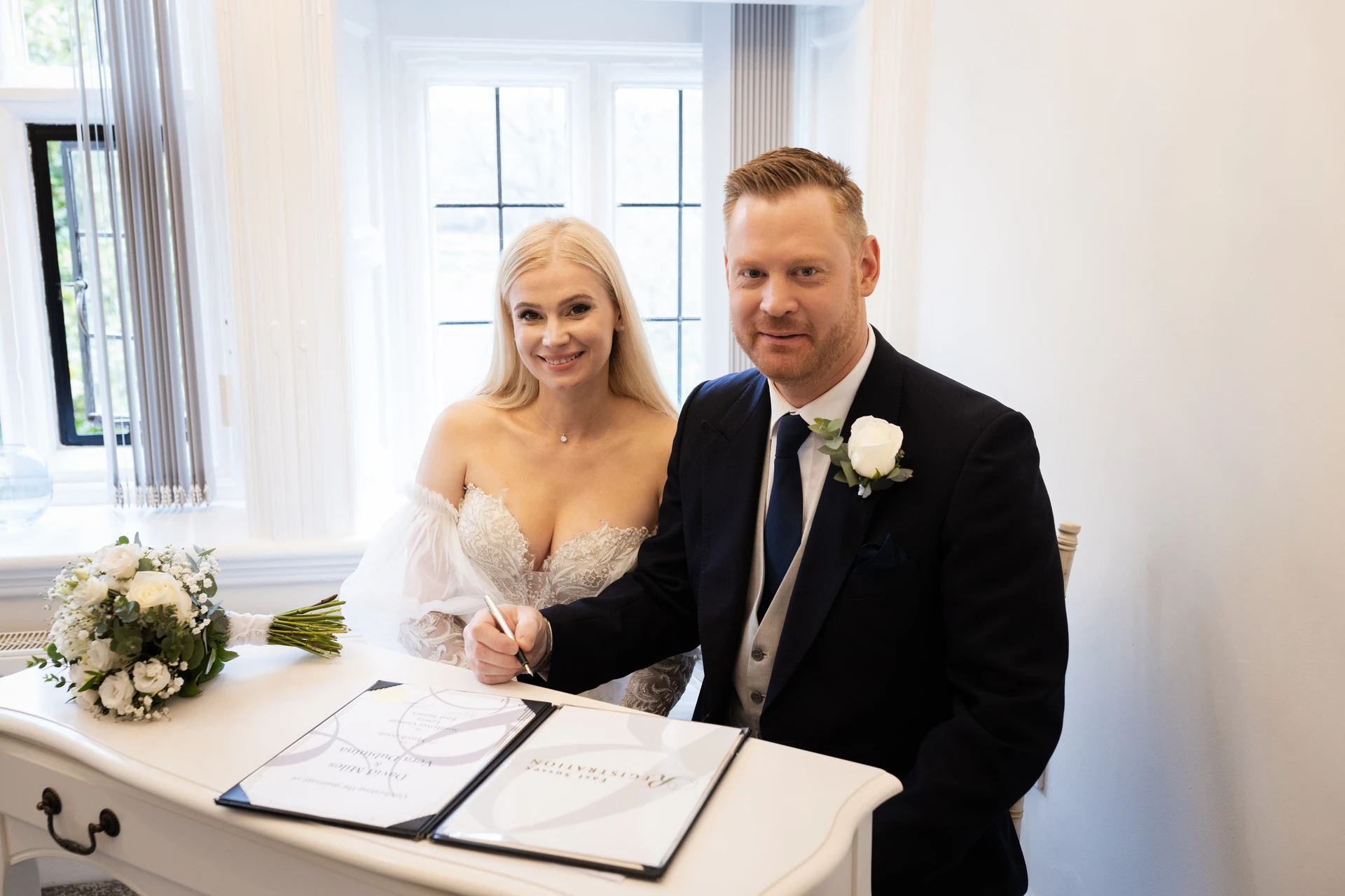 Vira and David at Lewes Register Office