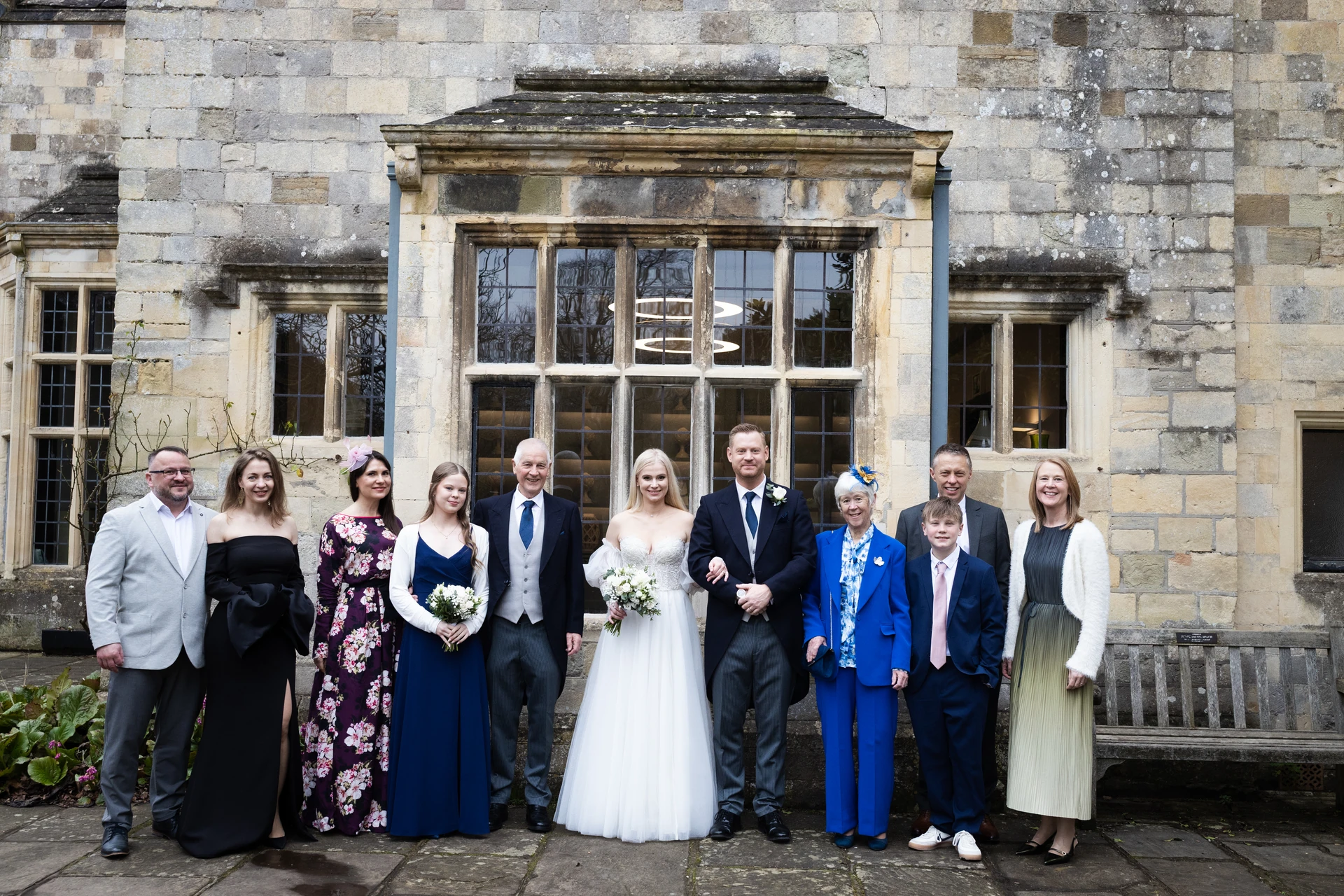 Family gathered after the civil ceremony in Lewes