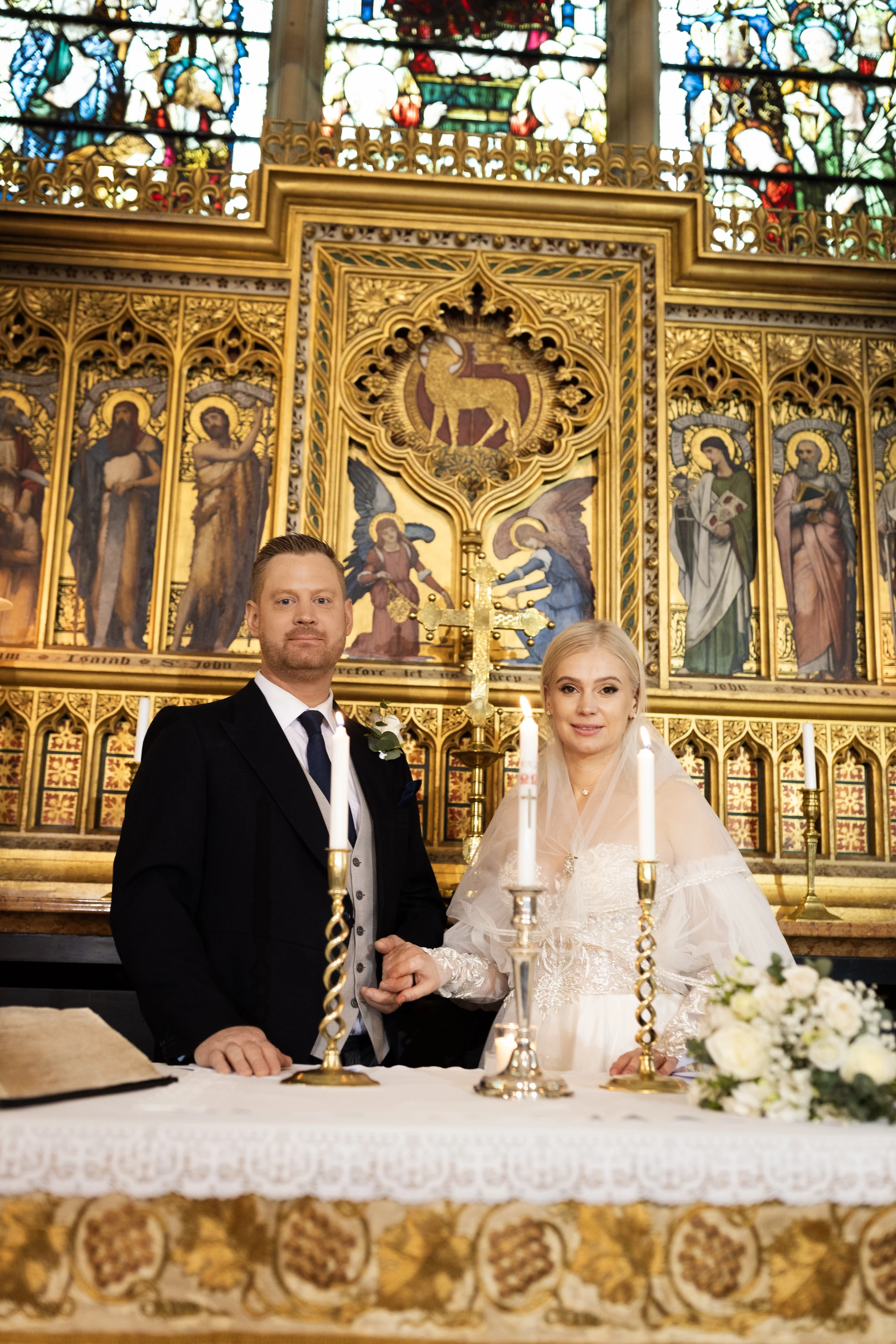 The church ceremony at St Mary’s in Newick