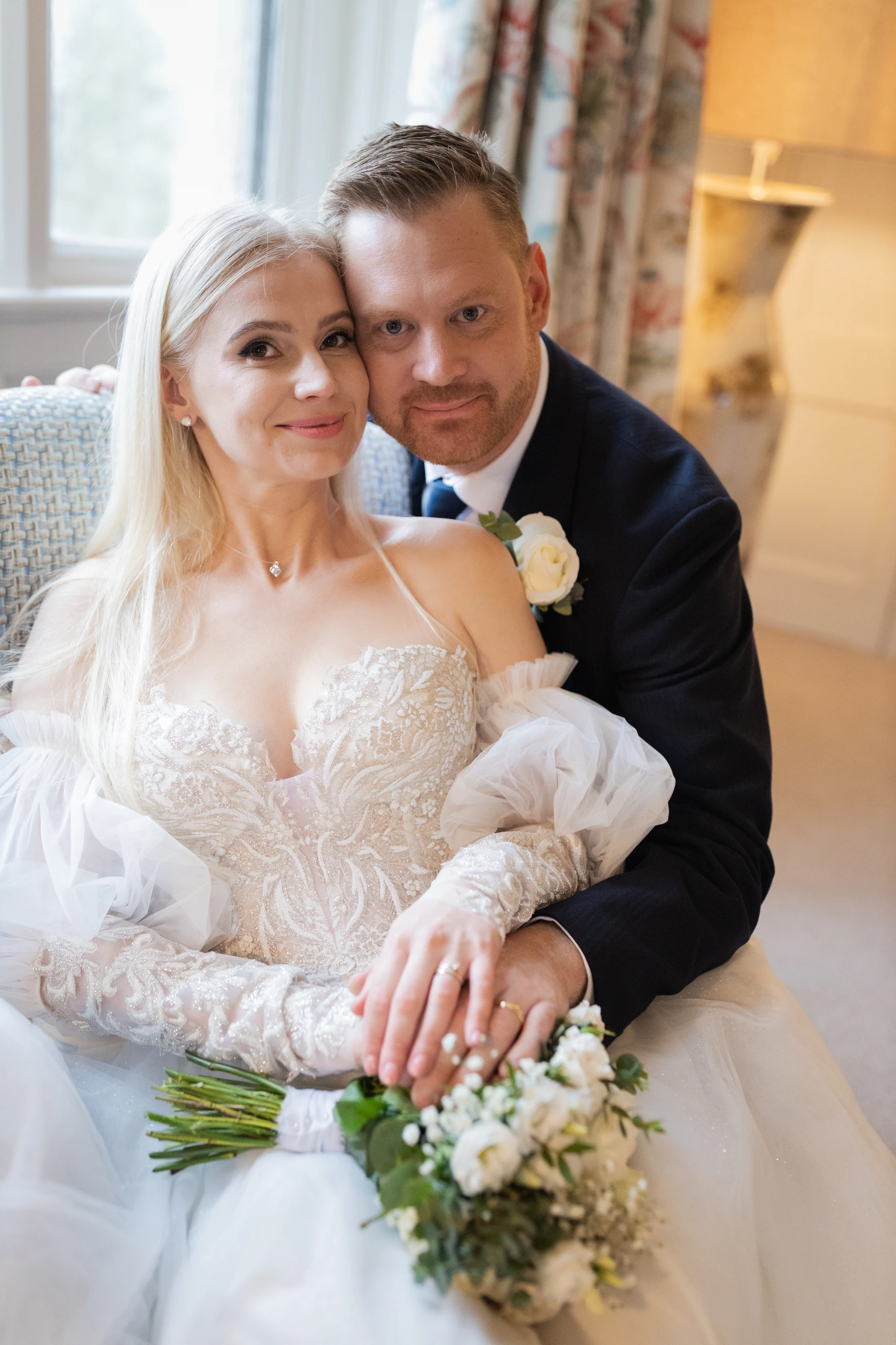 A quiet portrait together in the newlywed suite