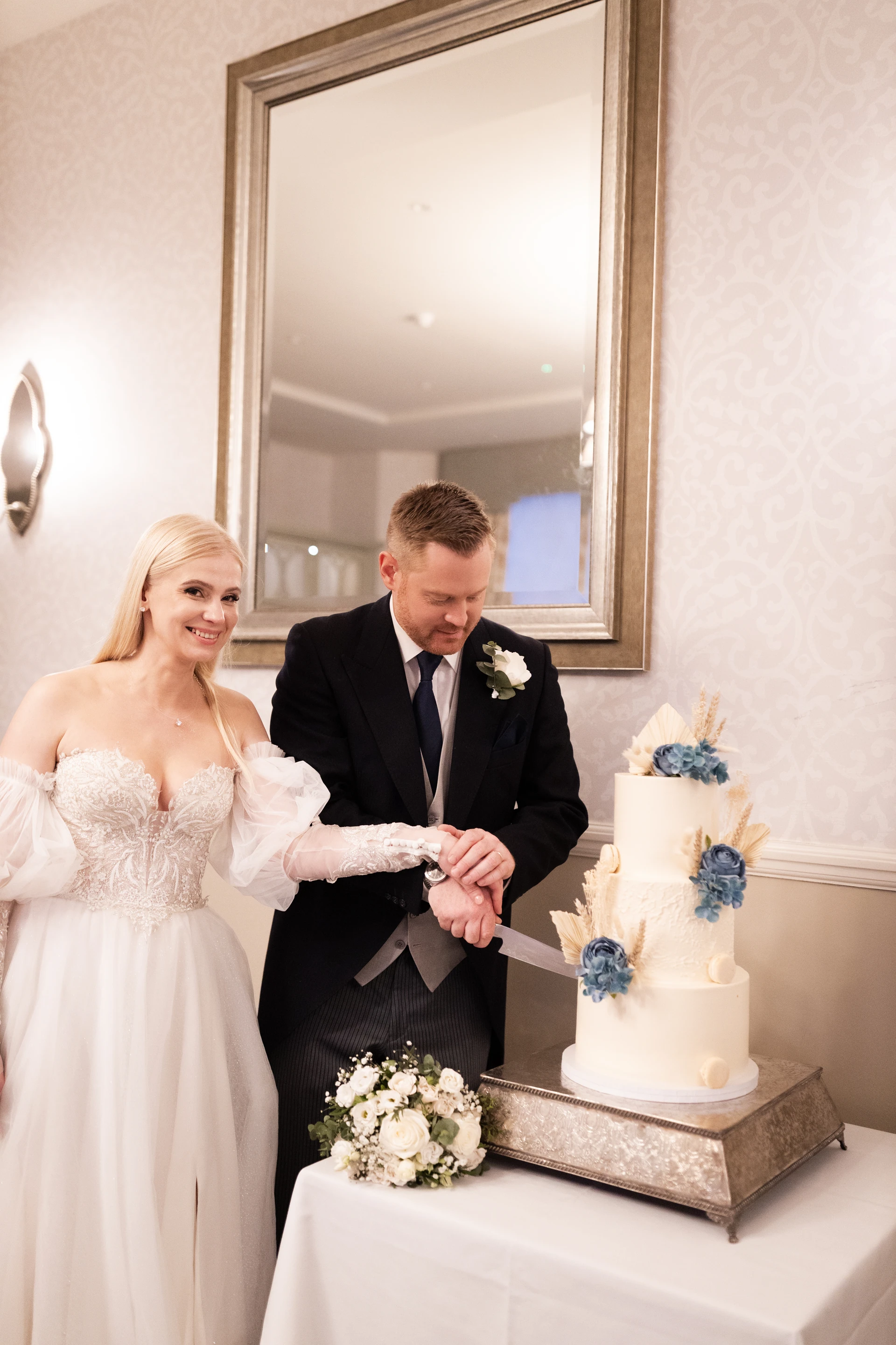 Cutting the cake at Horsted Place